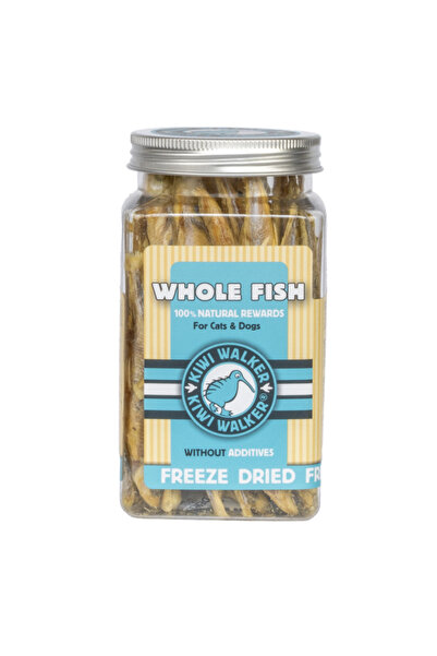 KİWİ WALKER مكافآت مجففة بالتجميد من السمك الكامل للكلاب والقطط - 70 غرام