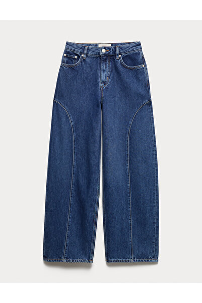 Marks & Spencer Western Tarzı Geniş Kalıp Jean