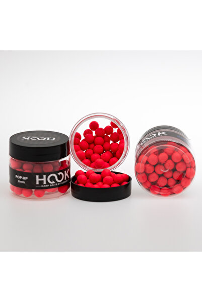 HOOK - Carp Baits By Genes POP-UP 8MM (50ml) – CALAMAR ȘI CĂPȘUNI
