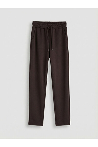 LC Waikiki Brown Elastic Waist Women's Sweatpants