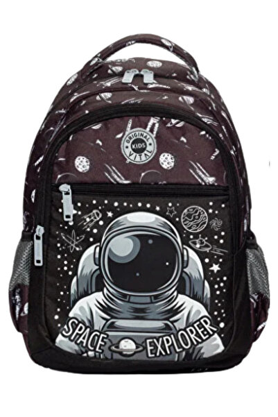 ÜMİT ÇANTA Vital Two-Pocket School Bag – Space Explorer Astronaut Patterned B...