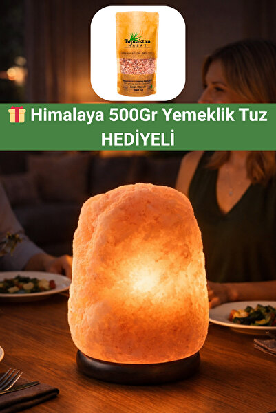 topraktan hasat odağında lezzet gizli 3-4kg Himalaya Kaya Tuzu Lambası (KABLO...