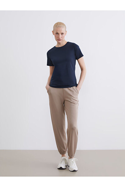 LC Waikiki Brown Women's Jogger Sweatpants with Elastic Waist