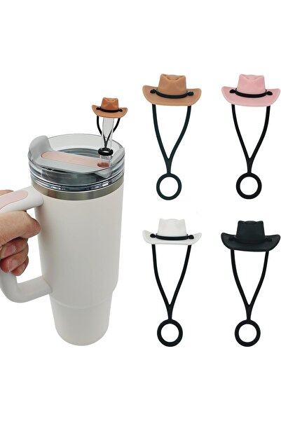 Arabest Silicone Cowboy Hat Straw , Cute Funny Tumbler Straw Topper Accessori...