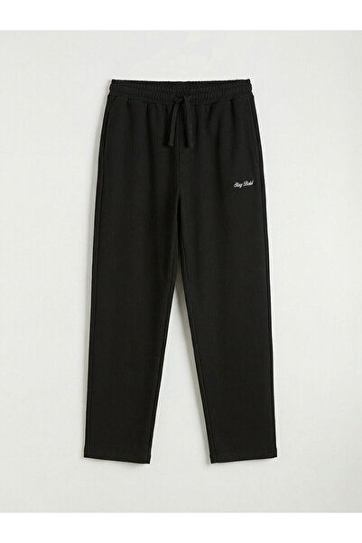 LC Waikiki Black Boys' Sweatpants with Elastic Waist