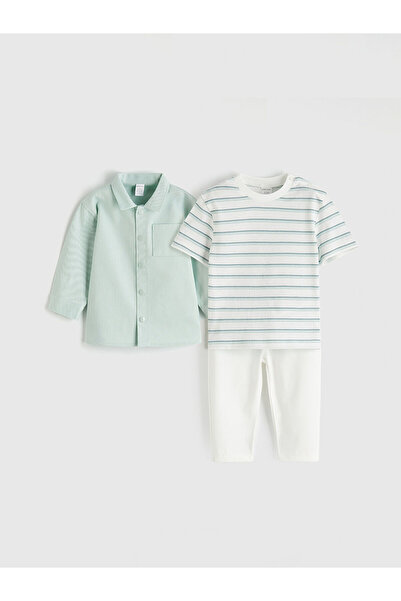 LC Waikiki Turquoise Baby Boy Set 3-Piece