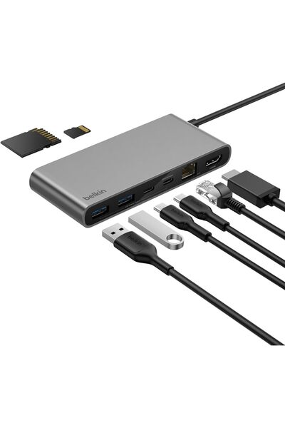 Belkin Connect 8-Port USB C Hub, Supports Display w/Resolutions up to 4K@60Hz...