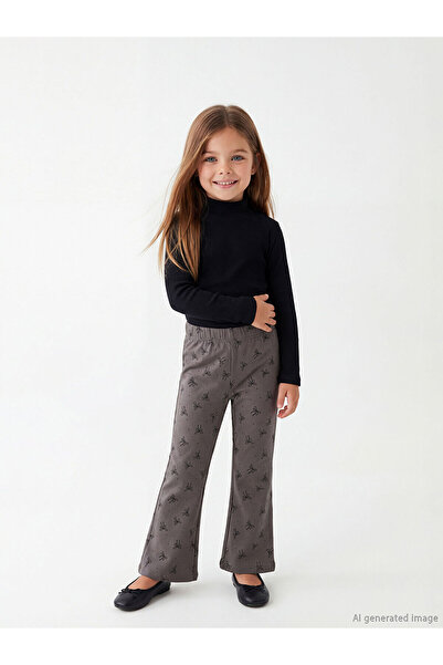 LC Waikiki Κολάν LCW Kids με ελαστικό ζώνη μέσης με φιόγκο με τύπωμα για κορί...