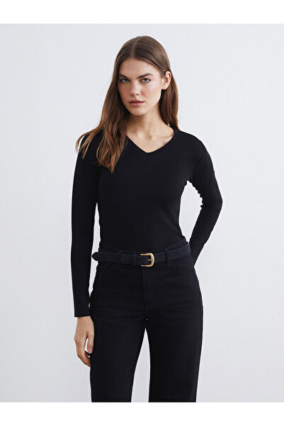 LC Waikiki Nevavm V-Neck Women's Bodysuit with a Difference