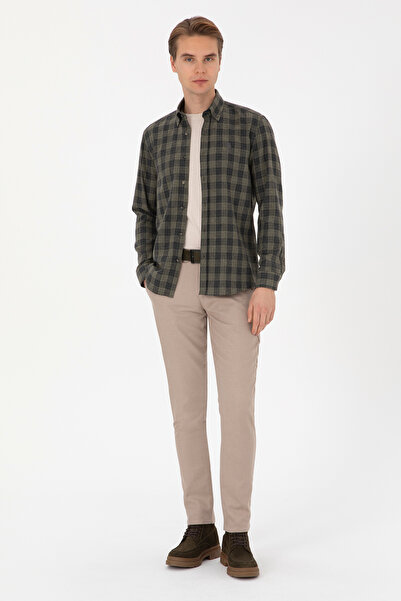 U.S. Polo Assn. Men's Camel Canvas Trousers 50309900-Vr015