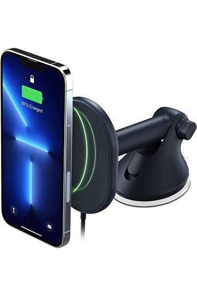 iOttie Velox Magnetic Wireless Charging Car Mount Windshield & Dashboard Phon...