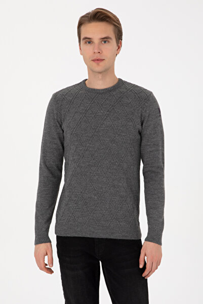 U.S. Polo Assn. Men's Gray Melange Sweater 50314974-Vr086