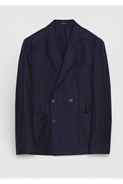 Ramsey Navy Blue 100% Wool Jacket