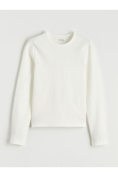 LC Waikiki Βασικό κοριτσίστικο μπλουζάκι LCW Kids Crew Neck