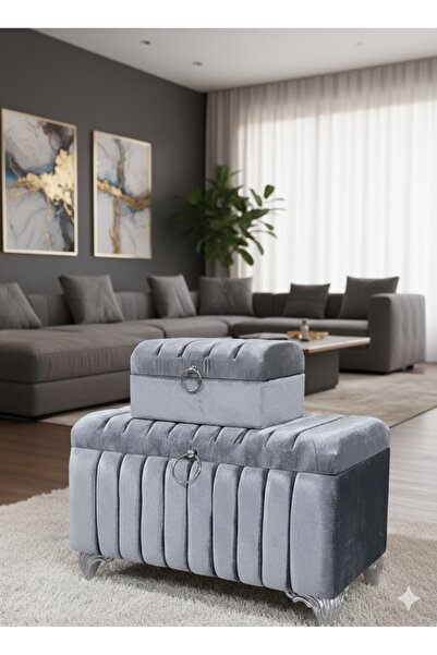 Duru Çeyiz Sandıkları Gold Kulplu İkili Çeyiz Sandığı