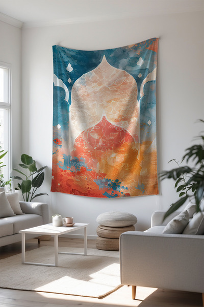 Charmbi مفرش جدار إسلامي بتصميمات عصرية ملونة مليئة بالهدوء والسلام