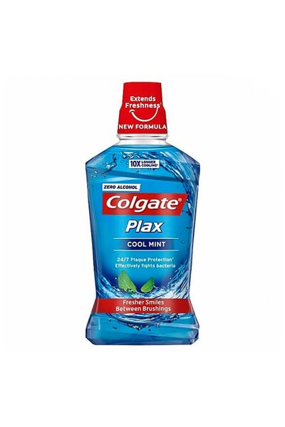 Colgate Set 2 x Apa de Gura Plax Cool Mint, 500 ml