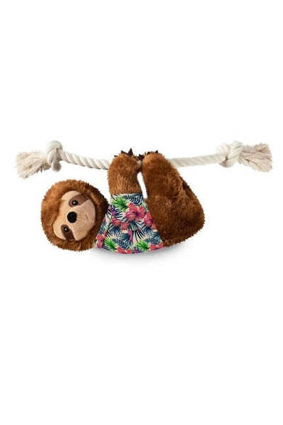 Petshop By Fringe Studio Hangin Around Summer Sloth Plush Dog Toy - MULTICOLO...