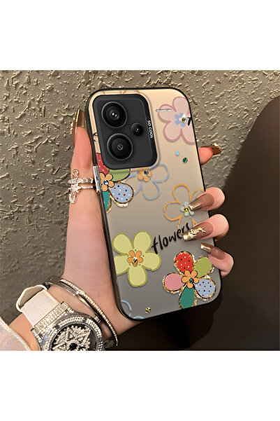 PATTERNOVA Redmi Note 13 Pro Plus+ 5G Uyumlu Kırılmaz Silikon Güzel Çiçek Des...