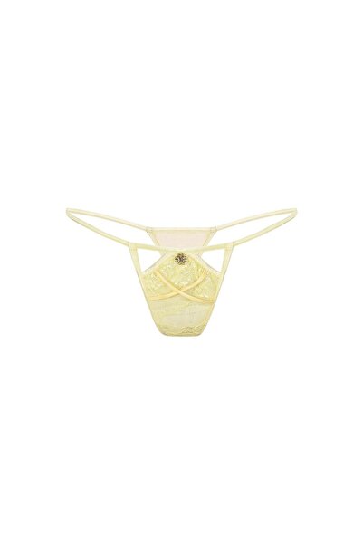Feu De Elu Pastivelle Yellow Lace Low-Cut String