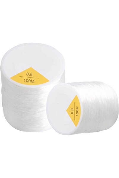 DELPI Set de șnururi elastice rotunde Delpi, 2 x 100m, 0.8mm, transparente