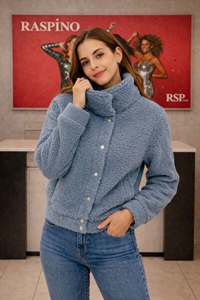 Raspino DİK YAKA CITCITLI PELUŞ MONT