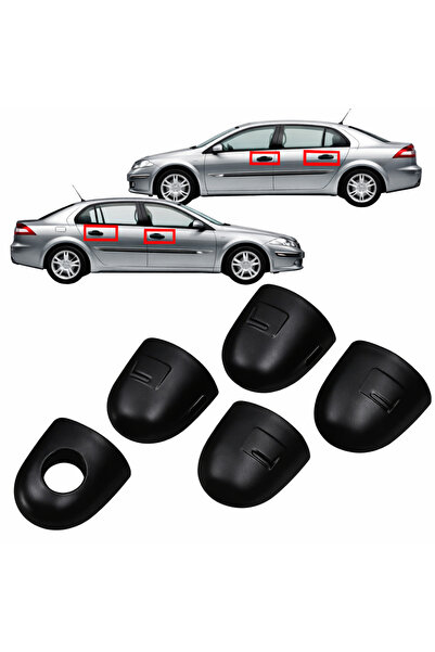 ZETOTO Megane 2 Kapı Kol Kapağı Tamir Seti Siyah 5 li Set