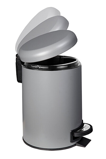 GörSeç Gray 12 Liter Elite Pedal Trash Can Luxury Kitchen Trash Bin Elite Hom...