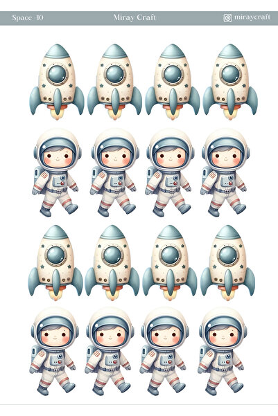 MirayDesign 1 autocolant cu tematică spațială (12x17 cm) pentru Bullet Journa...