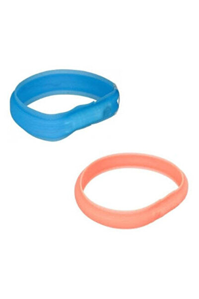 Trixie USB Flash Light Wide Silicone Dog Collar - CORAL/M-L