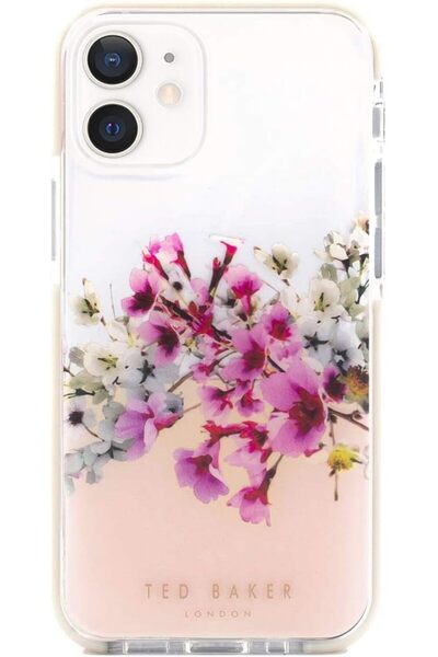 Ted Baker iPhone 12 Mini Anti-Shock Floral Case - Elegant Drop Protection Cover