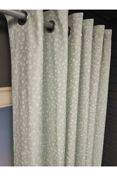 Evcimenhome Rustic Curtain (Lined) Linen Fabric. Eyelet Metal Ring 230Cmx230Cm