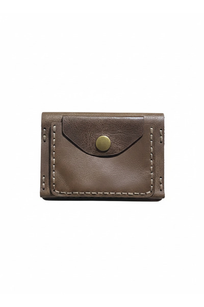 Güney Takı Store Card Holder Genuine Leather Handmade Special Design Brown