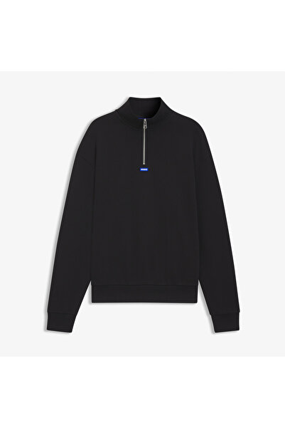 Hugo Boss Hugo Neeler Half Zip Erkek Siyah Sweatshirt