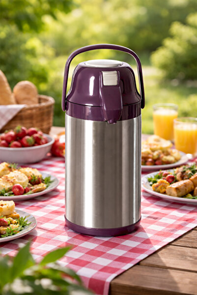 Porsima 2008-2 Çift Kat Paslanmaz Çelik Termos Çay Termosu Su Termosu 3,5lt B...