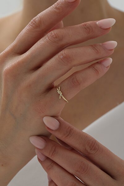 YAVUZ KUYUMCULUK 14 Ayar Altın Tel Düğüm Yüzük