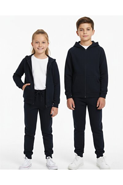 voyyo kids baby Children's 7-8-9-10 Years Old Zippered Hooded 2 Thread Season...