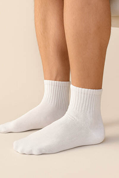 hefox 12 Pairs of Men's Cotton Seamless Toe Economical Half Socks