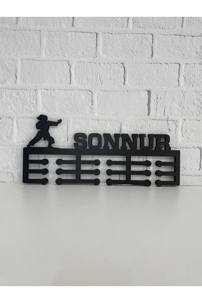 14 Design Kişiye Özel Karate Madalya Askısı - Kadın Figür