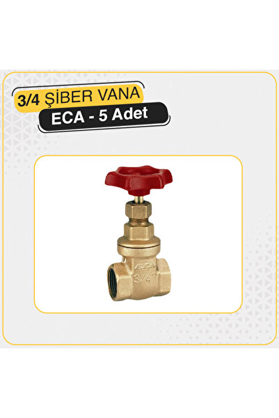 NVT YAPI İNŞAAT Eca Şiber Vana 3/4 25 mm Su Sayaç Vanası (5 ADET)
