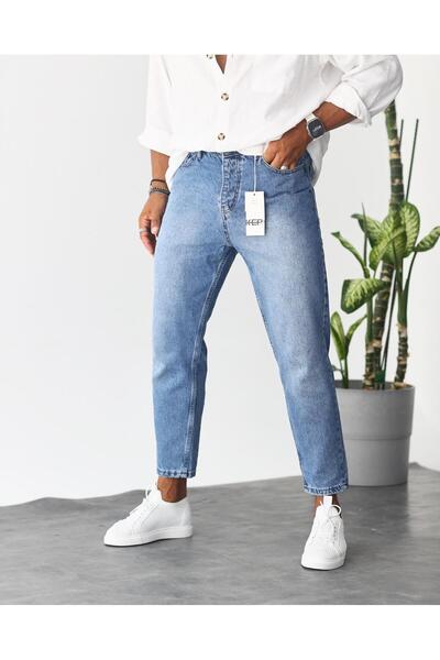 KağanKY Blue Grinded Boyfriend Jeans