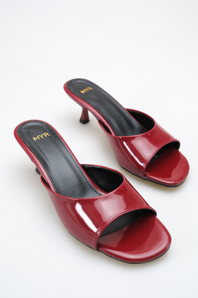 meyra'nın ayakkabıları Women's Heeled Sandals Burgundy Patent Leather
