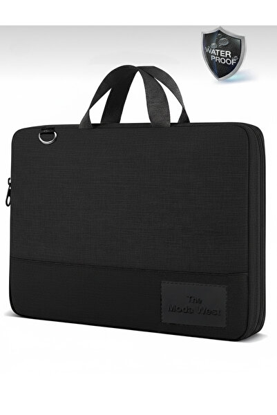 the modawest Black Organizer 15.6-16.1 Inch Notebook Computer Bag with Should...