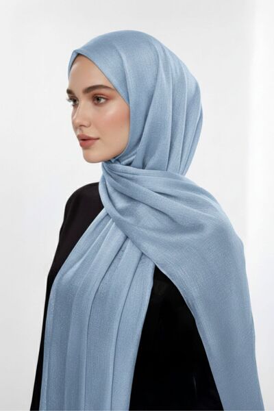 Mizalle Sim Dokulu Bebe Mavi Şal