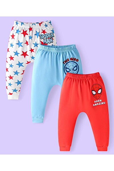 Babyhug Marvel جوارب طويلة للحفاضات بتصميم سبايدرمان، مصنوعة من نسيج متشابك، ...