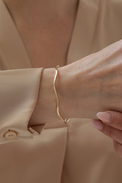 YAVUZ KUYUMCULUK 14 Ayar Altın Zikzak Kelepçe