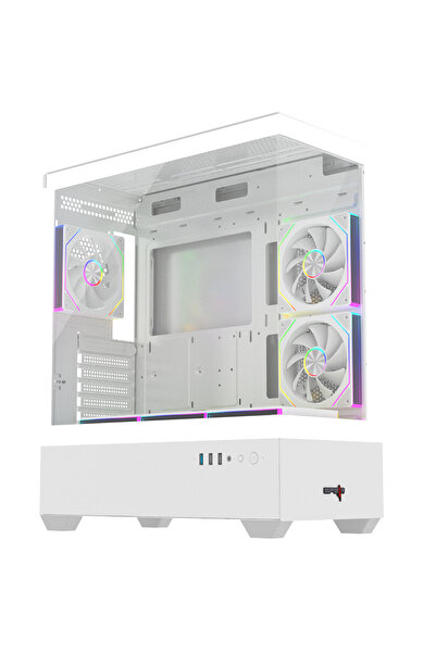 SPEARPC TURM 6E ATX Gaming Case 6 ARGB fans WITH REMOTE CONTROLLER White Color