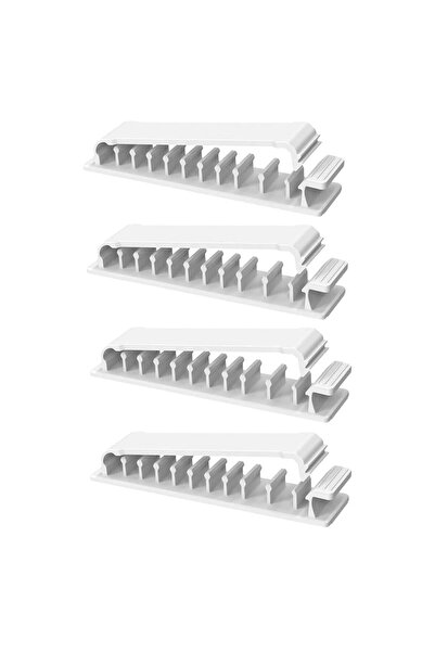 JZS Cable Organizers Cord Clips for Desk Car USB HDMI Cable Management White ...