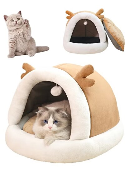 YANCI Cat Bed Cat Cave House Tent with Removable Washable Cushioned Pillow So...