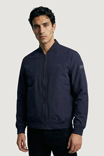 Guess Esnek Katlanabilir Bomber Erkek Lacivert Ceket M6RL09WJ362-G7V2